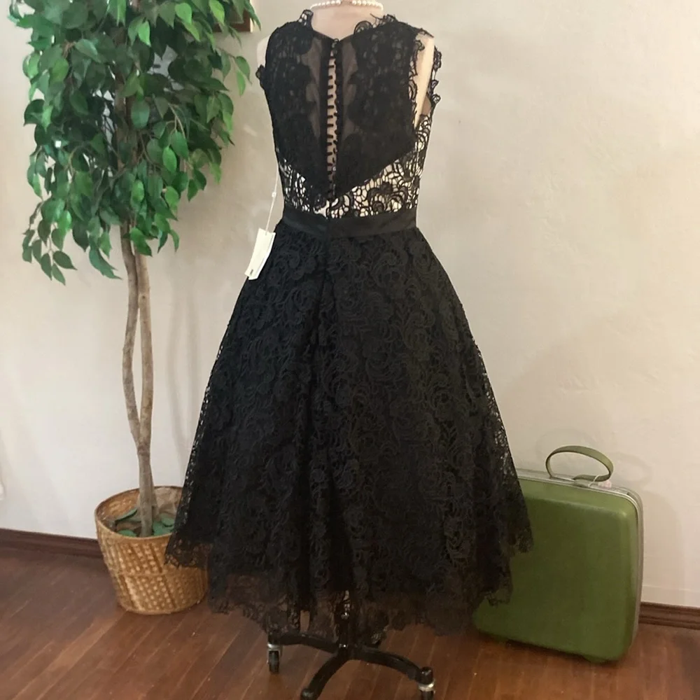 Vtg Inspired  NWT 50s Rockabilly Lace prom party dress lace over satin tulle - Picture 6 of 10